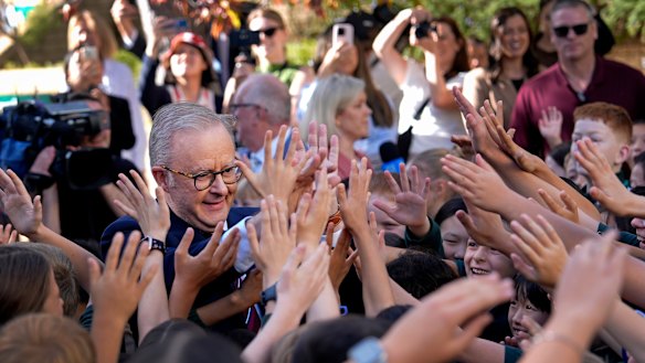 Anthony Albanese in the West Australian electoral division of Tangney during this year’s federal election.