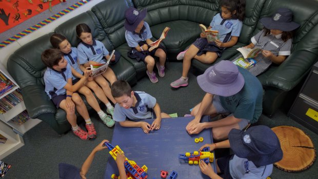 Students attending after-school care at Ivanhoe Primary School