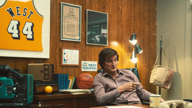 Jason Clarke as Jerry West in Winning Time. The real-life Jerry West no longer has a relationship with the LA Lakers.