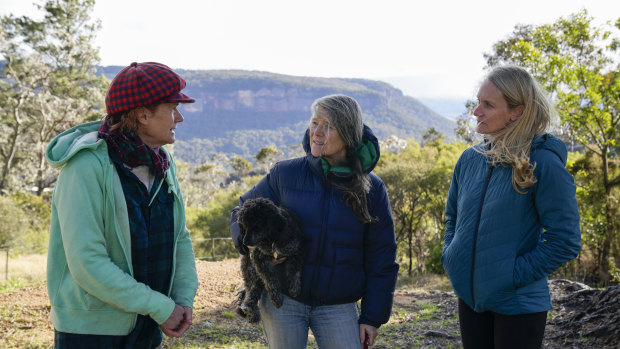 Juliet Bourke, (middle), chairwoman for the community-based Save Centennial Glen, said there was strong support for a long tunnel under the town of Blackheath.