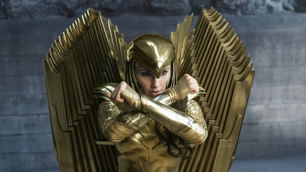 Gadot in Wonder Woman's gasp-worthy golden armour. 