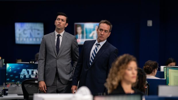 Cousin Greg (left, played by Nicholas Braun) alongside Matthew Macfadyen’s Tom Wambsgans. The self-styled “disgusting brothers” are Succession’s comic relief. 