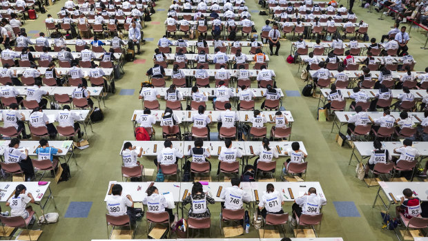 More than 800 contestants from across Japan, and a few from South Korea, gathered for the All Japan Abacus Championship in Kyoto this month.