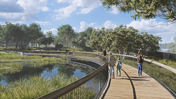 The Rozelle Parklands are due to open in 2023.