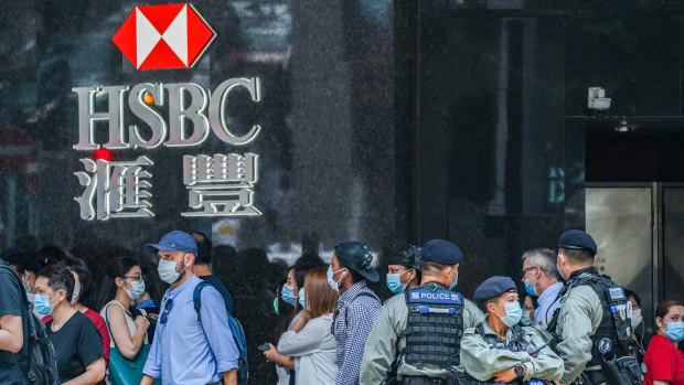 HSBC has been heavily criticised for backing the new law on stifling dissent in Hong Kong. 