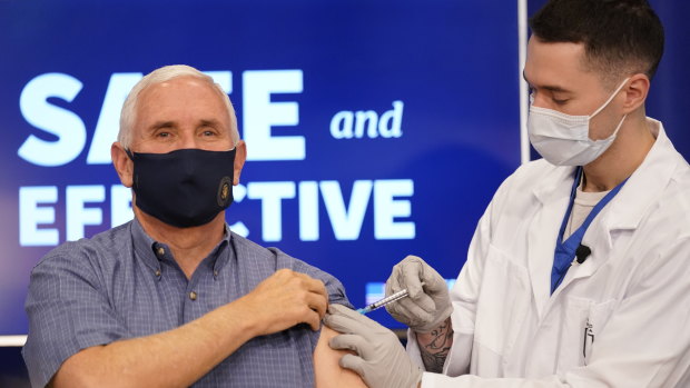 US Vice-President Mike Pence was given Pfizer's COVID-19 vaccine on live television.