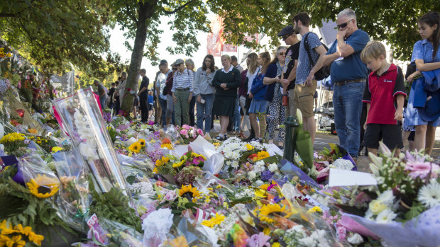 A makeshift memorial in Christchurch to honour the 50 victims of a terror attack. Mr Howard said he did not write or endorse Senator Anning's statements on the tragedy.