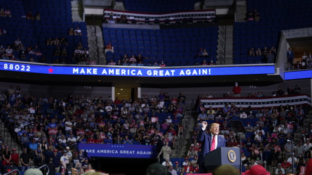 President Donald Trump did not fill the BOK Centre in Tulsa as he expected.