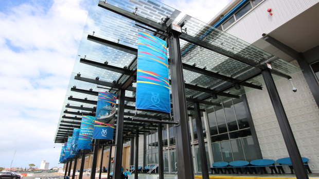 The new Fremantle Passenger Terminal entrance canopy.