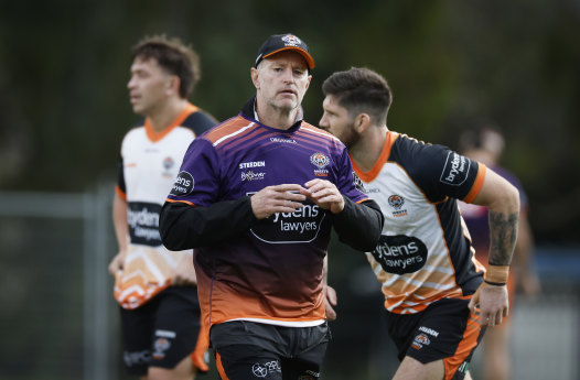 Wests Tigers coach Michael Maguire.