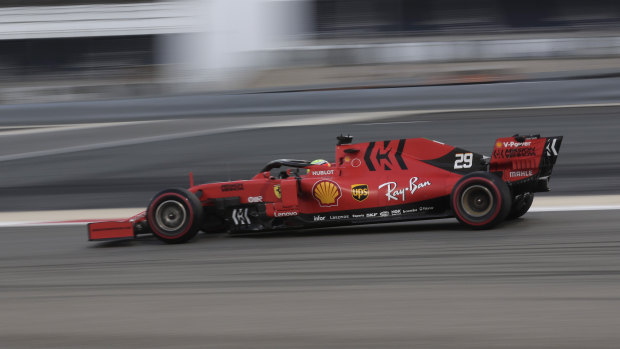 Mick Schumacher tests for Ferrari in Bahrain.