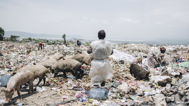A dump in Nakuru, Kenya. A trade group is pushing United States trade negotiators to demand a reversal of the country’s strict limits on plastics.