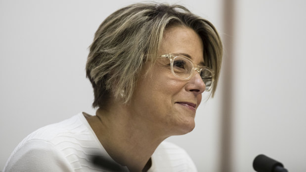 Senator Kristina Keneally during a Senate Estimates hearing.