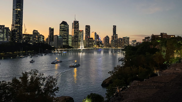 The proposed green bridge between the Brisbane CBD and Kangaroo Point. 