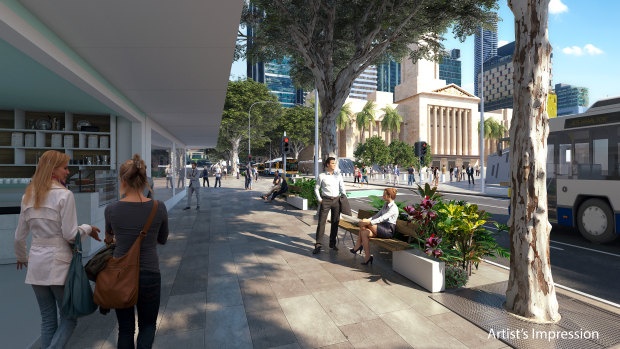 The council will widen footpaths on Adelaide Street and landscape the street.