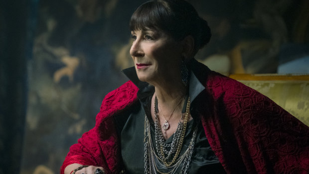 Lady in red: Anjelica Huston as The Director in John Wick, Chapter 3: Parabellum.