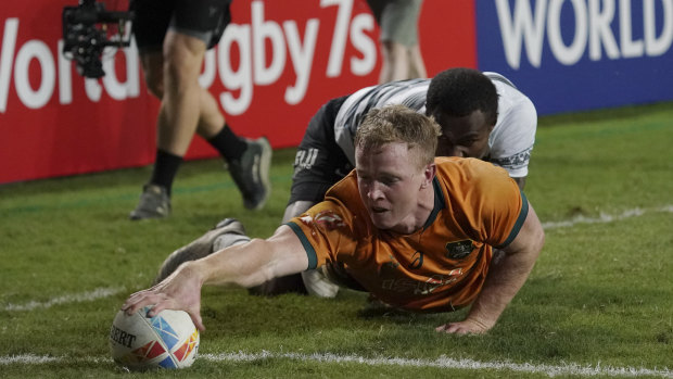 Henry Hutchison bagged two tries in a superb performance in the final against Fiji.