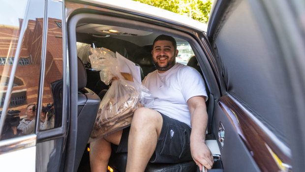 Majid Alibadi gets into a Rolls-Royce after being released on bail from Melbourne Assessment Prison in February.