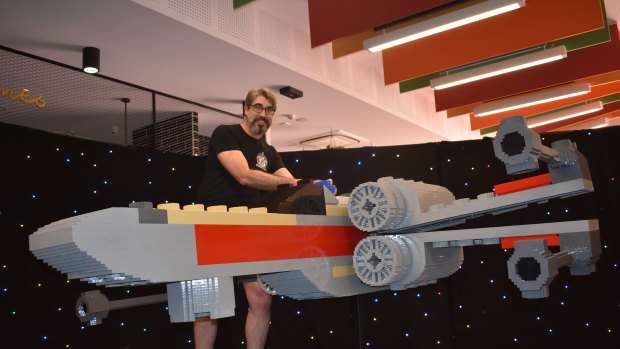 “Master Builder” Mark Curnow has assembled the largest LEGO X-Wing in Australia at Dreamworld.