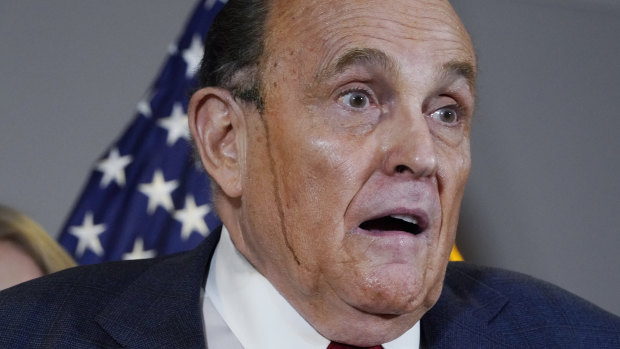Donald Trump's lawyer, Rudy Giuliani, appeared at a bizarre press conference where he alleged widespread voter fraud. 