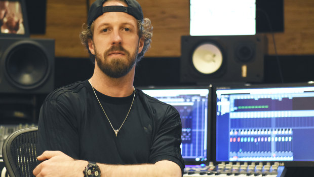 Perth DJ/producer Karl Thomas — aka ShockOne — in his studio.