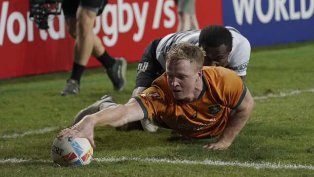 Henry Hutchison bagged two tries in a superb performance in the final against Fiji.