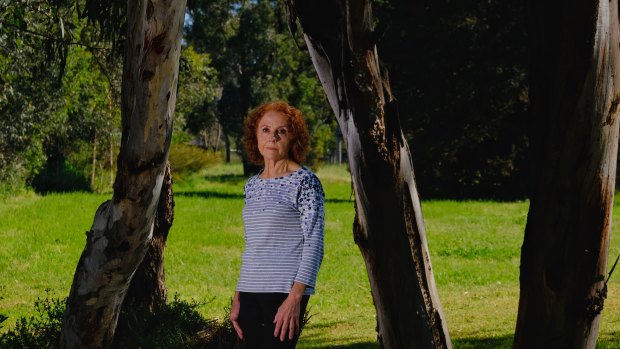 Mariella Di Fabio in Borlase Reserve, a small park opposite her house in Yallambie that will be removed to make way for the North East Link toll road.
