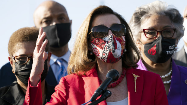 House Speaker Nancy Pelosi as chairwoman of the Congressional Black Caucus Representative Joyce Beatty.