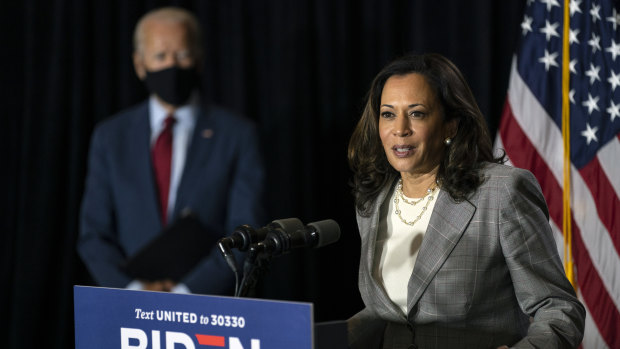 Democratic vice-presidential candidate Kamala Harris was described as a 'little brown girl' in a cartoon published in The Australian on Friday.
