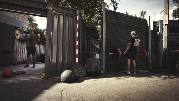 Neighbours have turned their backyards into makeshift gyms as they face months without a place to work out.