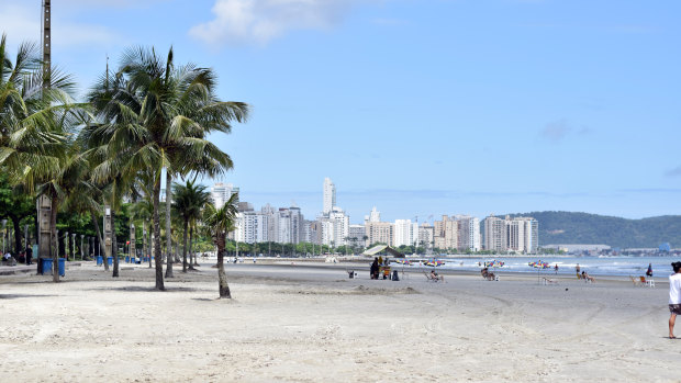 The Brazilian resort island-city of Santos is built on a layer of sand over a layer of clay.