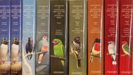 The volumes of the bird encyclopaedia HANZAB.