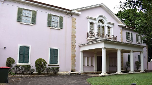 The property, as seen through the gates on Wynnum Road.