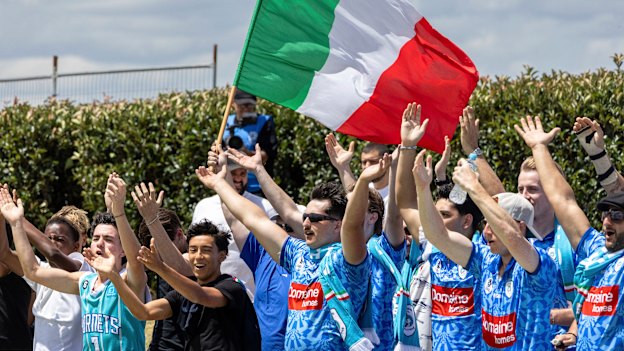 Marconi’s unofficial active supporter group The Stables.