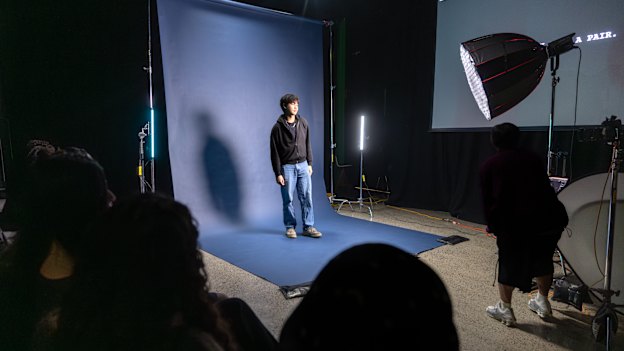 Western Sydney high school students learning photography at UTS.