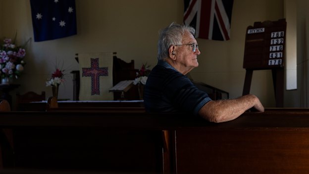 Ted Brill, secretary of the church in Ebenezer, NSW, a town founded by migrants seeking freedom.