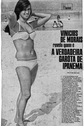 The Manchete magazine article that revealed the real Girl from Ipanema, Helo Pinheiro, with text by Vinicius de Moraes.