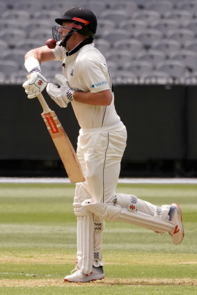 Ouch: Shaun Marsh was struck on the helmet in the shield match at the MCG, one of a number of deliveries to cause concern.