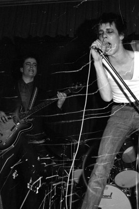 Tracy Pew and Nick Cave at a Boys Next Door gig in 1977.