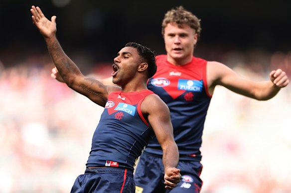 High five: Pickett insists his focus is only on the Demons and not a potential move home to WA at the end of the season.