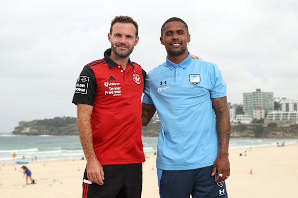 Juan Mata and Douglas Costa were on opposite sides of the Sydney derby divide this season - but only the latter is contracted beyond 2024-25.