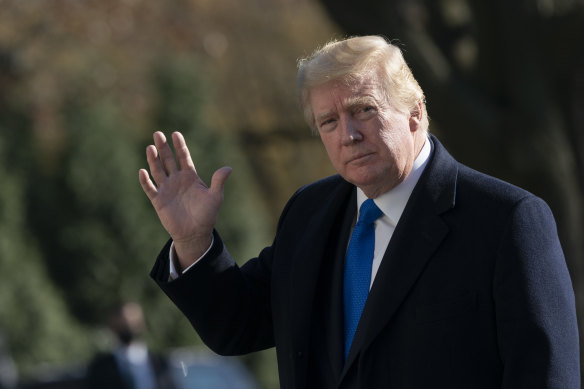US President Donald Trump, pictured on the South Lawn of the White House on Sunday, has acknowledged that the fight to overturn his re-election defeat "probably" won't reach the Supreme Court, which had been the goal of his legal team. 
