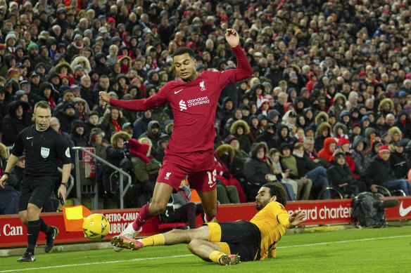 Cody Gakpo turned out for Liverpool for the first time in the 2-2 draw with Wolves.