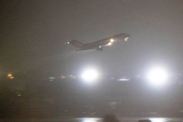 The plane thought to be carrying WikiLeaks’ Julian Assange, on his way to enter a plea deal in U.S. court, departs Bangkok, Thailand.