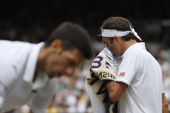 The famous 2019 Wimbledon final between Roger Federer and Novak Djokovic.