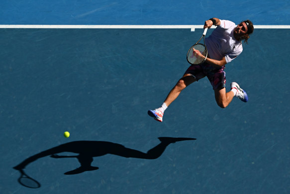 Stefanos Tsitsipas says he is ready for the challenge of again taking on Novak Djokovic in a grand slam final.