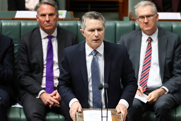 Minister for Education Jason Clare during question time at Parliament House in Canberra on Wednesday.