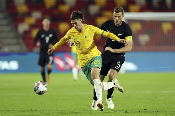 Alessandro Circati in his debut for Australia.