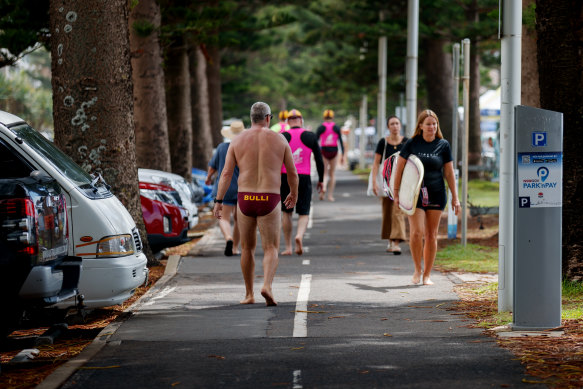  Beach parking at Manly.