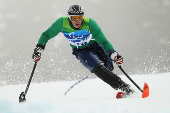 Cameron Rahles-Rahbula competes in the 2010 Vancouver Winter Paralympics.